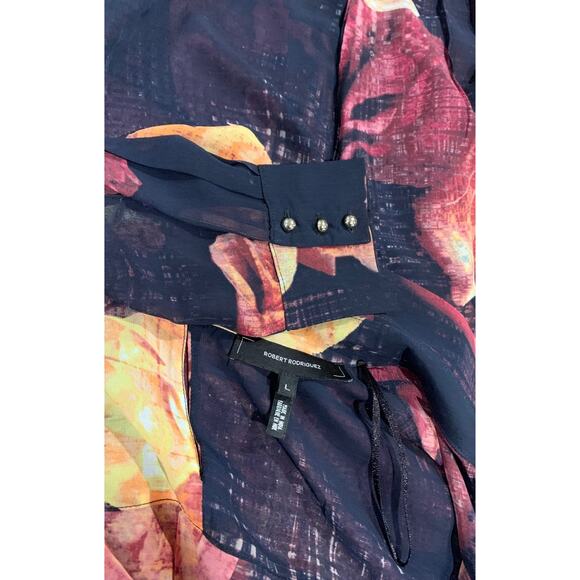 Robert Rodiguez floral blouse NWOT - Picture 9 of 10